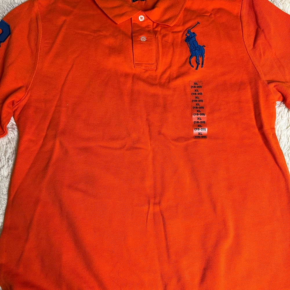 Polo by Ralph Lauren Kids Orange Polo Shirt size XL